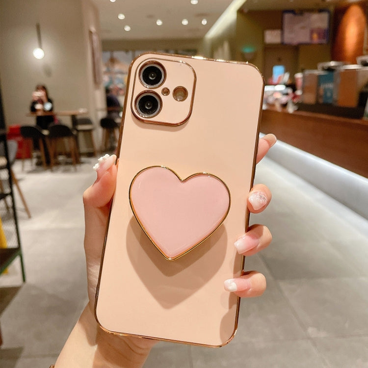 Ốp lưng điện thoại TPU kèm giá đỡ hình trái tim mạ điện, dành cho iPhone 17e / 16e, iPhone 17 Pro Max, iPhone 17 Pro, iPhone 17, iPhone Air, iPhone 16 Pro Max, iPhone 16 Pro, iPhone 16 Plus