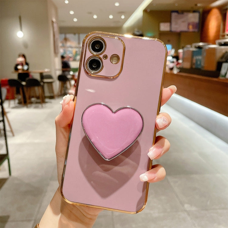 Ốp lưng điện thoại TPU kèm giá đỡ hình trái tim mạ điện, dành cho iPhone 17e / 16e, iPhone 17 Pro Max, iPhone 17 Pro, iPhone 17, iPhone Air, iPhone 16 Pro Max, iPhone 16 Pro, iPhone 16 Plus