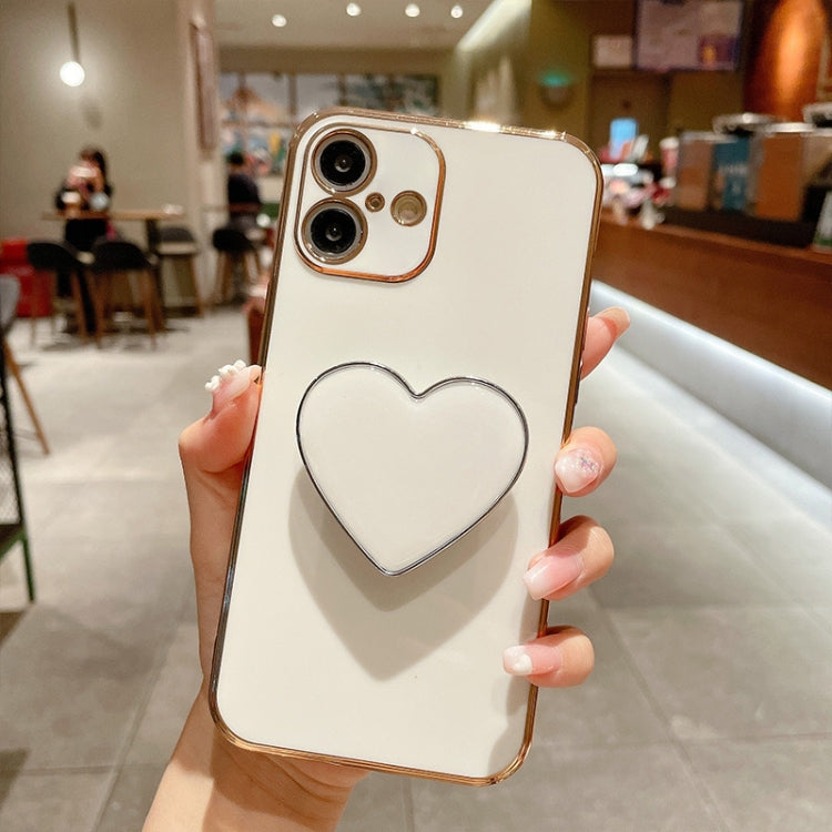 Ốp lưng điện thoại TPU kèm giá đỡ hình trái tim mạ điện, dành cho iPhone 17e / 16e, iPhone 17 Pro Max, iPhone 17 Pro, iPhone 17, iPhone Air, iPhone 16 Pro Max, iPhone 16 Pro, iPhone 16 Plus