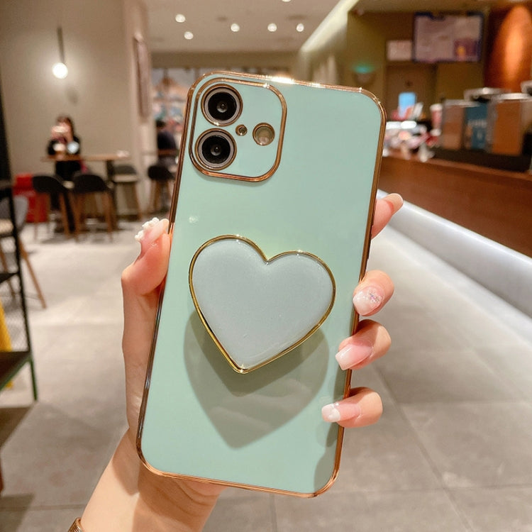 Ốp lưng điện thoại TPU kèm giá đỡ hình trái tim mạ điện, dành cho iPhone 17e / 16e, iPhone 17 Pro Max, iPhone 17 Pro, iPhone 17, iPhone Air, iPhone 16 Pro Max, iPhone 16 Pro, iPhone 16 Plus