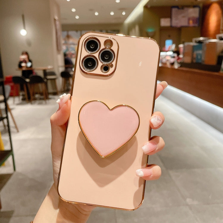 Ốp lưng điện thoại TPU kèm giá đỡ hình trái tim mạ điện, dành cho iPhone 17e / 16e, iPhone 17 Pro Max, iPhone 17 Pro, iPhone 17, iPhone Air, iPhone 16 Pro Max, iPhone 16 Pro, iPhone 16 Plus