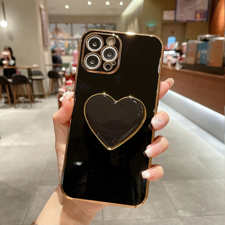 Ốp lưng điện thoại TPU kèm giá đỡ hình trái tim mạ điện, dành cho iPhone 17e / 16e, iPhone 17 Pro Max, iPhone 17 Pro, iPhone 17, iPhone Air, iPhone 16 Pro Max, iPhone 16 Pro, iPhone 16 Plus