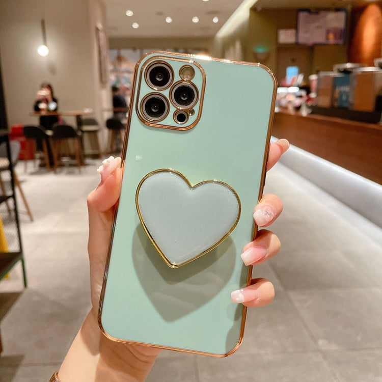 Ốp lưng điện thoại TPU kèm giá đỡ hình trái tim mạ điện, dành cho iPhone 17e / 16e, iPhone 17 Pro Max, iPhone 17 Pro, iPhone 17, iPhone Air, iPhone 16 Pro Max, iPhone 16 Pro, iPhone 16 Plus