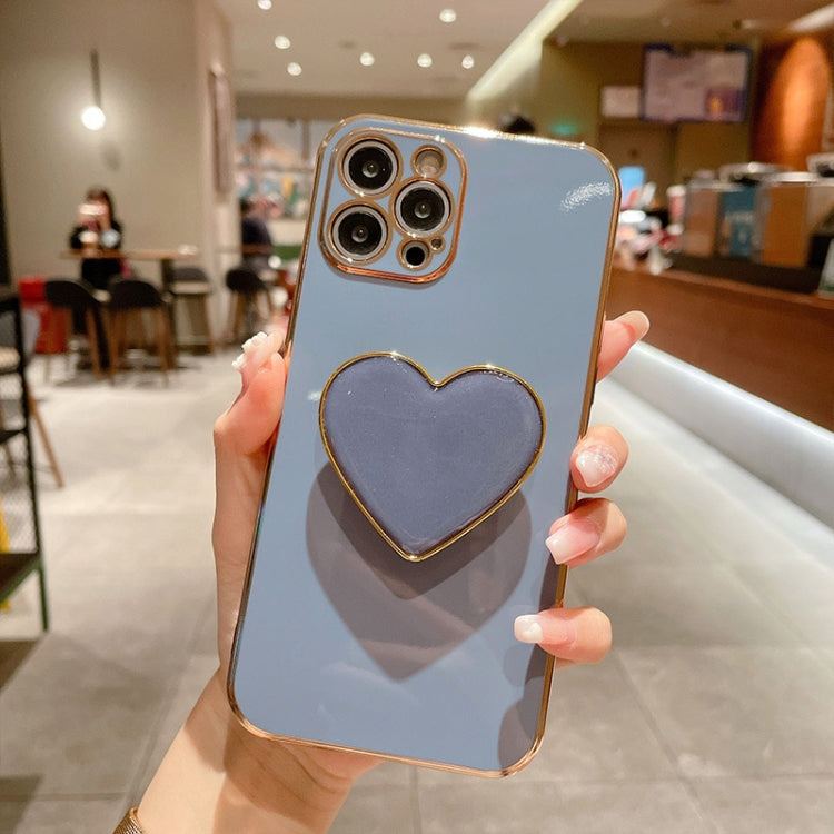 Ốp lưng điện thoại TPU kèm giá đỡ hình trái tim mạ điện, dành cho iPhone 17e / 16e, iPhone 17 Pro Max, iPhone 17 Pro, iPhone 17, iPhone Air, iPhone 16 Pro Max, iPhone 16 Pro, iPhone 16 Plus