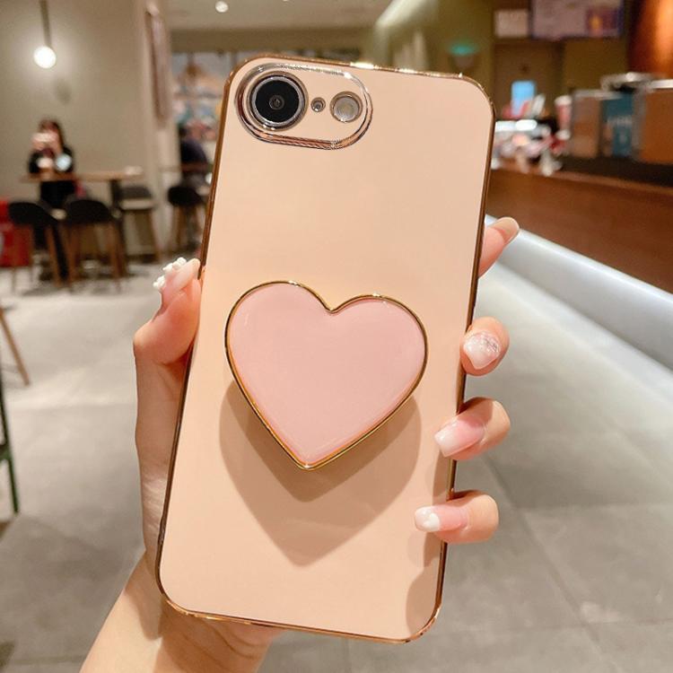 Ốp lưng điện thoại TPU kèm giá đỡ hình trái tim mạ điện, dành cho iPhone 17e / 16e, iPhone 17 Pro Max, iPhone 17 Pro, iPhone 17, iPhone Air, iPhone 16 Pro Max, iPhone 16 Pro, iPhone 16 Plus