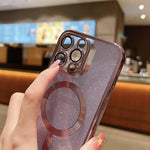Ốp điện thoại TPU MagSafe mạ điện kim tuyến, dành cho iPhone 11 Pro Max, dành cho iPhone 11, dành cho iPhone 11 Pro, dành cho iPhone X / XS, dành cho iPhone XR, dành cho iPhone XS Max