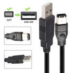 Cáp chuyển đổi JUNSUNMAY Firewire IEEE 1394 6 chân đực sang USB 2.0 đực, dài 1.8m, 3m, 4.5m