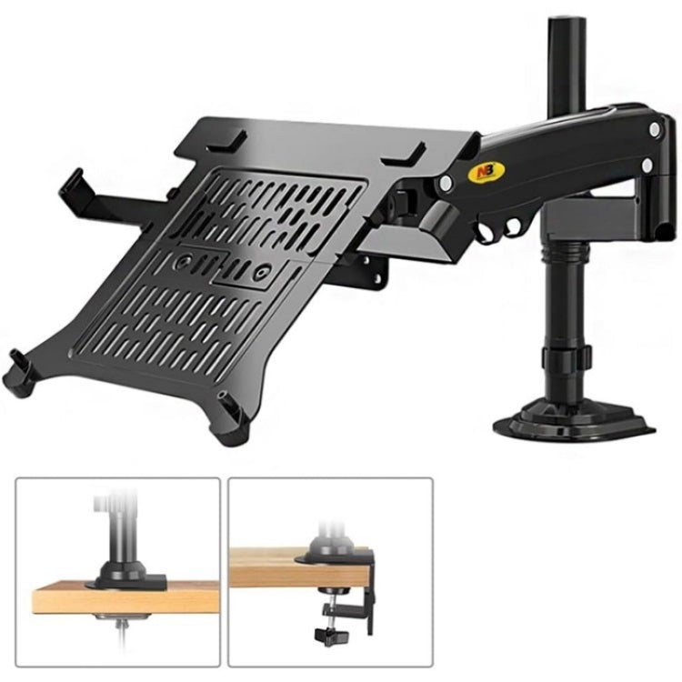 Giá đỡ máy tính để bàn NB H100-FP cho cơ chế lò xo khí 10-17 inch chuyển động toàn phần VESA, NB H100-FP