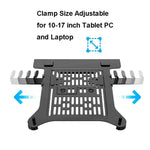 Giá đỡ máy tính để bàn NB H100-FP cho cơ chế lò xo khí 10-17 inch chuyển động toàn phần VESA, NB H100-FP
