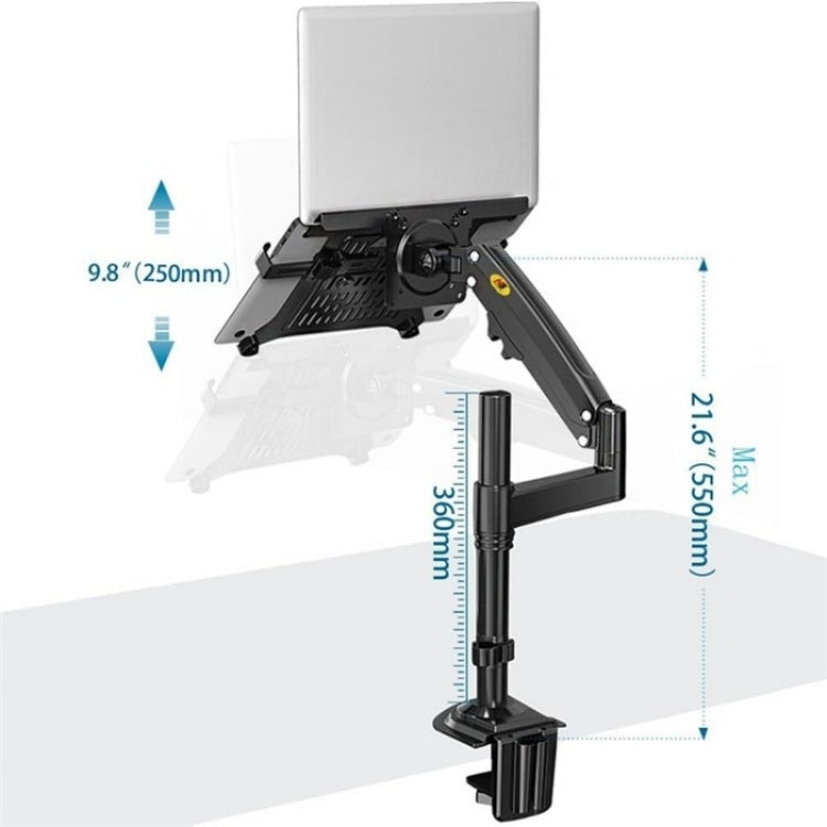 Giá đỡ máy tính để bàn NB H100-FP cho cơ chế lò xo khí 10-17 inch chuyển động toàn phần VESA, NB H100-FP