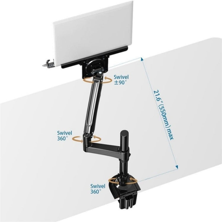 Giá đỡ máy tính để bàn NB H100-FP cho cơ chế lò xo khí 10-17 inch chuyển động toàn phần VESA, NB H100-FP