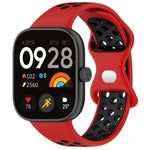 Dual Color Perforated Silicone Watch Band, For Redmi Watch 4