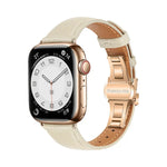 Dây đồng hồ da trơn khóa bướm, Dành cho Apple Watch Series 4 44mm, Dành cho Apple Watch Series 4 40mm, Dành cho Apple Watch Series 3 38mm, Dành cho Apple Watch Series 3 42mm