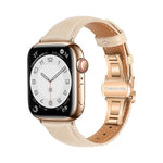 Dây đồng hồ da trơn khóa bướm, Dành cho Apple Watch Series 4 44mm, Dành cho Apple Watch Series 4 40mm, Dành cho Apple Watch Series 3 38mm, Dành cho Apple Watch Series 3 42mm