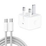 Sạc PD35W cổng USB-C / Type-C kèm cáp dữ liệu Type-C dài 1m, phích cắm UK, phích cắm UK + cáp Type-C