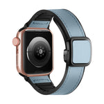 Fold Magnetic Square Buckle PU Silicone Watch Band, For Apple Watch Series 9 41mm, For Apple Watch Ultra 49mm, For Apple Watch Series 8 41mm, For Apple Watch Series 8 45mm