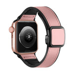 Fold Magnetic Square Buckle PU Silicone Watch Band, For Apple Watch Series 9 41mm, For Apple Watch Ultra 49mm, For Apple Watch Series 8 41mm, For Apple Watch Series 8 45mm