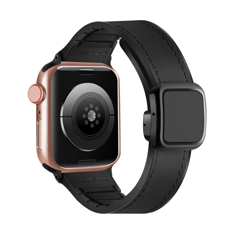 Dây đồng hồ silicone PU khóa vuông nam châm gập, Dành cho Apple Watch Series 4 44mm, Dành cho Apple Watch Series 4 40mm, Dành cho Apple Watch Series 3 38mm, Dành cho Apple Watch Series 3 42mm