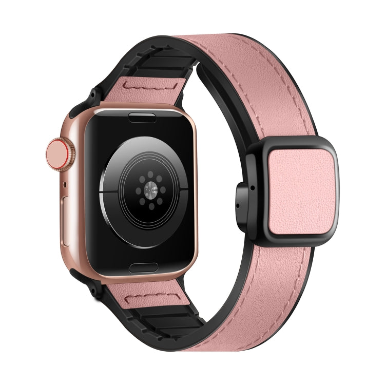 Dây đồng hồ silicone PU khóa vuông nam châm gập, Dành cho Apple Watch Series 4 44mm, Dành cho Apple Watch Series 4 40mm, Dành cho Apple Watch Series 3 38mm, Dành cho Apple Watch Series 3 42mm