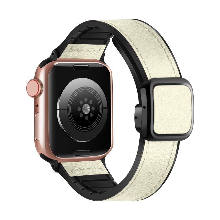 Dây đồng hồ silicone PU khóa vuông nam châm gập, Dành cho Apple Watch Series 4 44mm, Dành cho Apple Watch Series 4 40mm, Dành cho Apple Watch Series 3 38mm, Dành cho Apple Watch Series 3 42mm