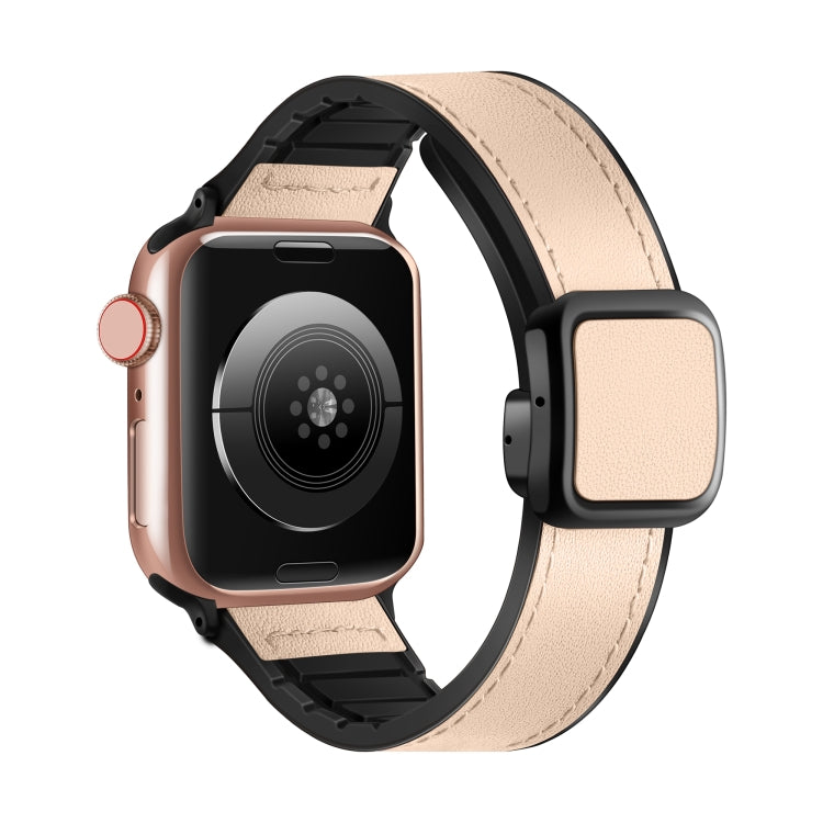 Dây đồng hồ silicone PU khóa vuông nam châm gập, Dành cho Apple Watch Series 4 44mm, Dành cho Apple Watch Series 4 40mm, Dành cho Apple Watch Series 3 38mm, Dành cho Apple Watch Series 3 42mm