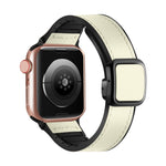 Fold Magnetic Square Buckle PU Silicone Watch Band, For Apple Watch Series 6 40mm, For Apple Watch Series 6 44mm, For pple Watch Series 5 44mm, For Apple Watch Series 5 40mm
