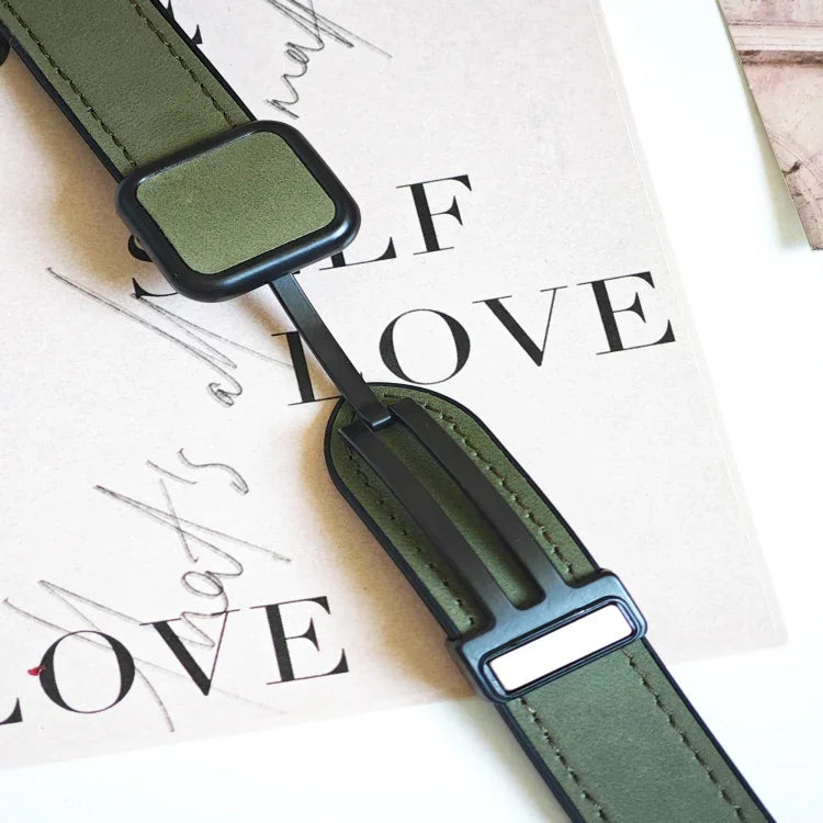 Dây đồng hồ silicone PU khóa vuông nam châm gập, Dành cho Apple Watch Series 4 44mm, Dành cho Apple Watch Series 4 40mm, Dành cho Apple Watch Series 3 38mm, Dành cho Apple Watch Series 3 42mm