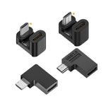 Cáp chuyển đổi Type-C cái sang Micro USB đực truyền dữ liệu và sạc, Type-C cái sang Micro đực hình chữ U phía sau, Type-C cái sang Micro đực hình chữ U phía trước, Type-C cái sang Micro đực uốn phải, Type-C cái sang Micro đực uốn trái