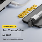 Cáp chuyển đổi Type-C cái sang Micro USB đực truyền dữ liệu và sạc, Type-C cái sang Micro đực hình chữ U phía sau, Type-C cái sang Micro đực hình chữ U phía trước, Type-C cái sang Micro đực uốn phải, Type-C cái sang Micro đực uốn trái