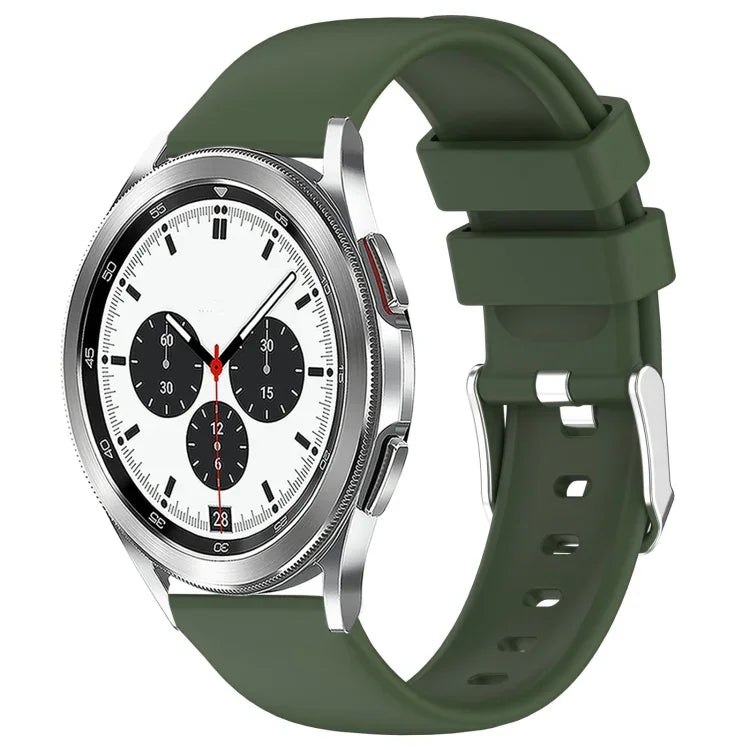 Dây đồng hồ silicone màu trơn 20mm, Dành cho Samsung Galaxy Watch 4 Classic 42mm, Dành cho Samsung Galaxy Watch Active 2 44mm, Dành cho Samsung Galaxy Watch Active 2 40mm, Dành cho Samsung Galaxy Watch 42mm
