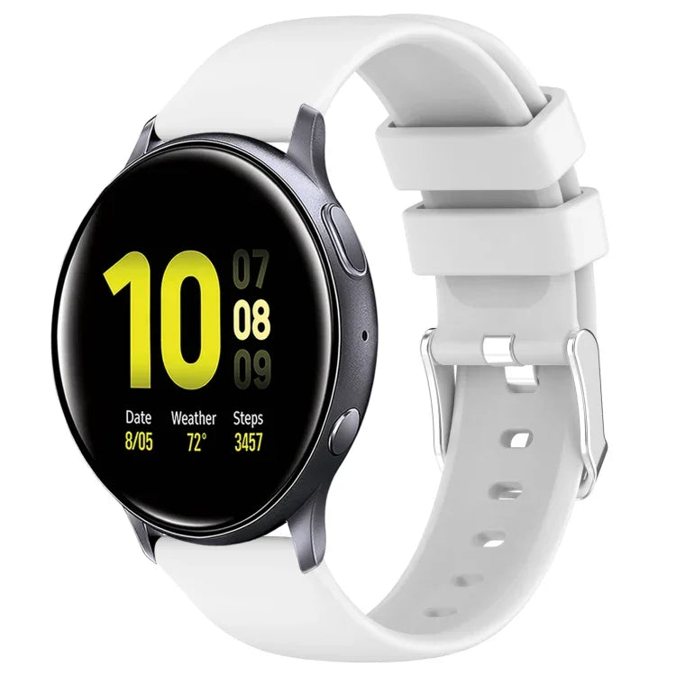 Dây đồng hồ silicone màu trơn 20mm, Dành cho Samsung Galaxy Watch 4 Classic 42mm, Dành cho Samsung Galaxy Watch Active 2 44mm, Dành cho Samsung Galaxy Watch Active 2 40mm, Dành cho Samsung Galaxy Watch 42mm