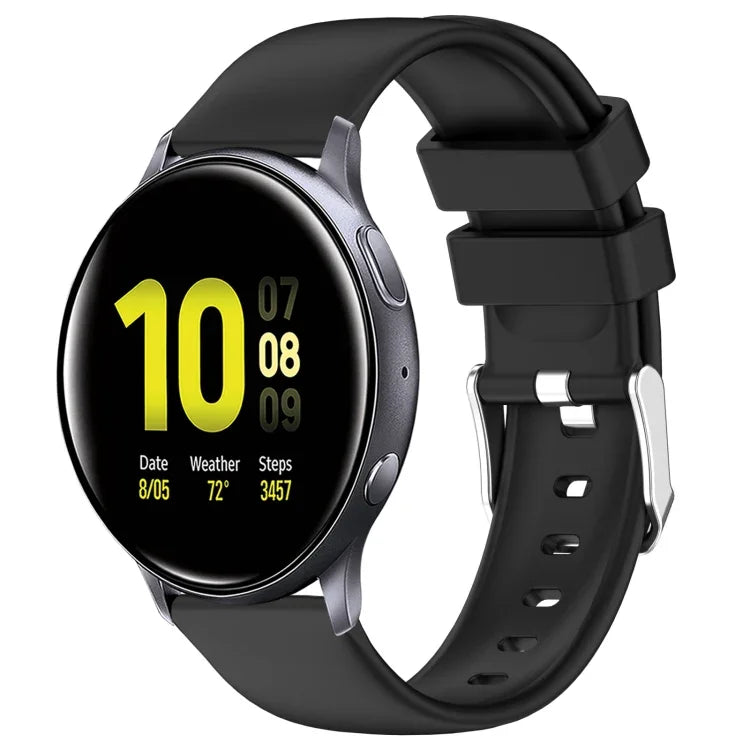 Dây đồng hồ silicone màu trơn 20mm, Dành cho Samsung Galaxy Watch 4 Classic 42mm, Dành cho Samsung Galaxy Watch Active 2 44mm, Dành cho Samsung Galaxy Watch Active 2 40mm, Dành cho Samsung Galaxy Watch 42mm