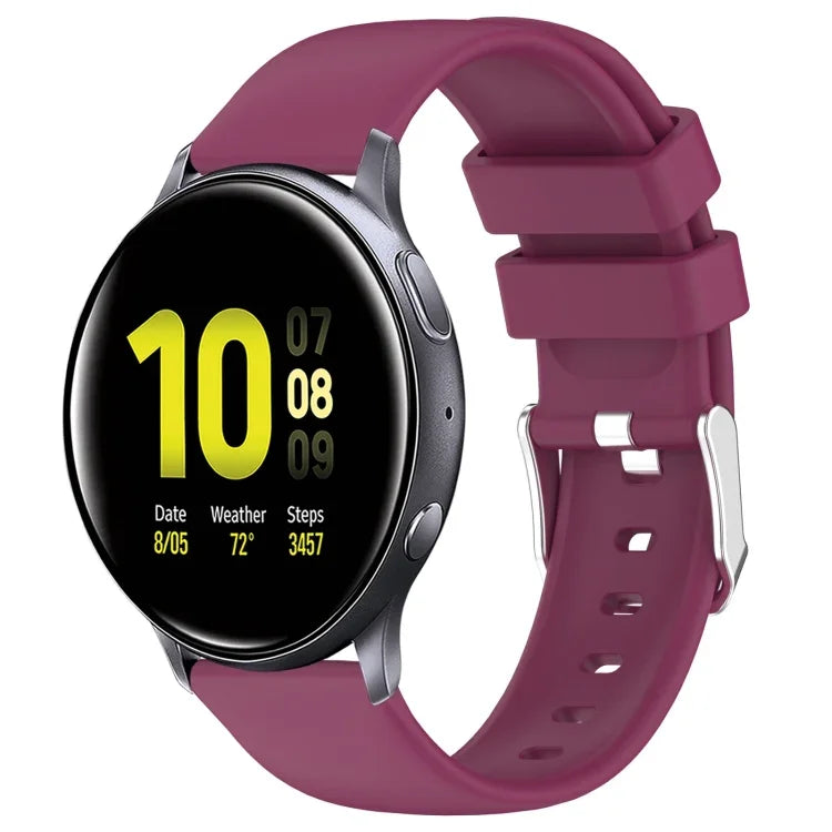 Dây đồng hồ silicone màu trơn 20mm, Dành cho Samsung Galaxy Watch 4 Classic 42mm, Dành cho Samsung Galaxy Watch Active 2 44mm, Dành cho Samsung Galaxy Watch Active 2 40mm, Dành cho Samsung Galaxy Watch 42mm