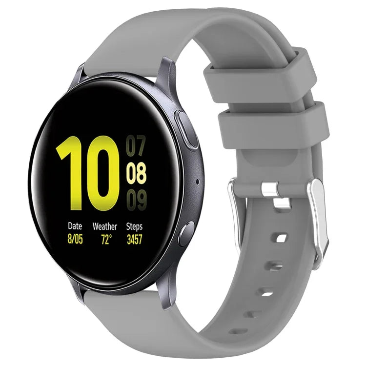 Dây đồng hồ silicone màu trơn 20mm, Dành cho Samsung Galaxy Watch 4 Classic 42mm, Dành cho Samsung Galaxy Watch Active 2 44mm, Dành cho Samsung Galaxy Watch Active 2 40mm, Dành cho Samsung Galaxy Watch 42mm