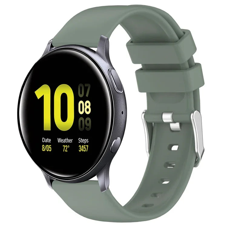 Dây đồng hồ silicone màu trơn 20mm, Dành cho Samsung Galaxy Watch 4 Classic 42mm, Dành cho Samsung Galaxy Watch Active 2 44mm, Dành cho Samsung Galaxy Watch Active 2 40mm, Dành cho Samsung Galaxy Watch 42mm
