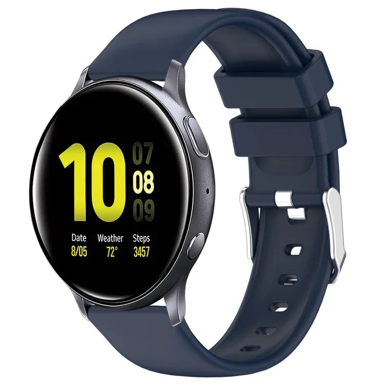 Dây đồng hồ silicone màu trơn 20mm, Dành cho Samsung Galaxy Watch 4 Classic 42mm, Dành cho Samsung Galaxy Watch Active 2 44mm, Dành cho Samsung Galaxy Watch Active 2 40mm, Dành cho Samsung Galaxy Watch 42mm