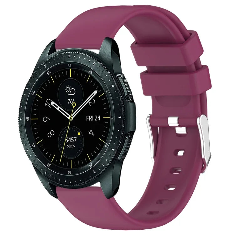 Dây đồng hồ silicone màu trơn 20mm, Dành cho Samsung Galaxy Watch 4 Classic 42mm, Dành cho Samsung Galaxy Watch Active 2 44mm, Dành cho Samsung Galaxy Watch Active 2 40mm, Dành cho Samsung Galaxy Watch 42mm