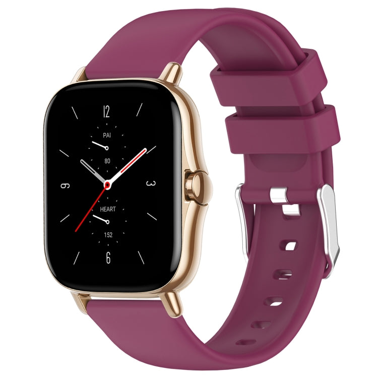 20mm Smooth Solid Color Silicone Watch Band, For Amazfit Pop Pro, For Amazfit Pop, For Amazfit GTS 2