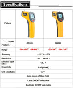 Bộ điều khiển cảm biến nhiệt độ laser hồng ngoại kỹ thuật số GM320, nhiệt kế cầm tay GM320
