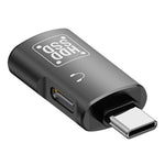 JS-109 Bộ chuyển đổi OTG USB-C / Type-C sang Type-C + USB 3.0 cho tai nghe kỹ thuật số và ổ đĩa U, Type-C sang Type-C + USB