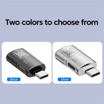 JS-109 Bộ chuyển đổi OTG USB-C / Type-C sang Type-C + USB 3.0 cho tai nghe kỹ thuật số và ổ đĩa U, Type-C sang Type-C + USB