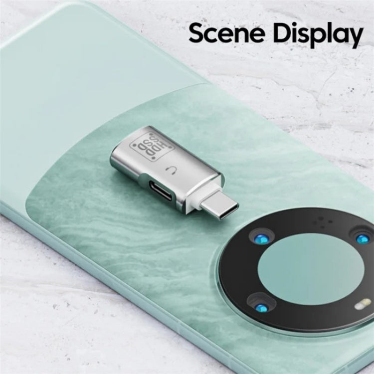 JS-109 Bộ chuyển đổi OTG USB-C / Type-C sang Type-C + USB 3.0 cho tai nghe kỹ thuật số và ổ đĩa U, Type-C sang Type-C + USB