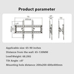 NB DF80-T Angle Adjustable Television Holder Universal 65-90 inch TV Wall Mount Bracket, DF80-T