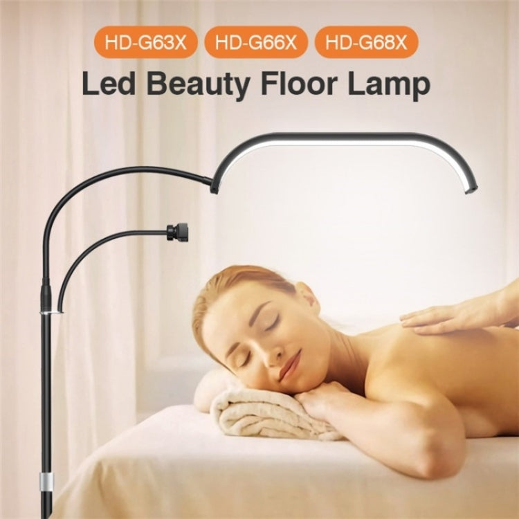 Đèn LED trăng đứng sàn HD-G63X điều chỉnh độ sáng từ xa, đèn làm móng và nối mi, phích cắm US, UK, EU, AU