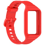For Samsung Galaxy Fit 3 Integrated TPU Watch Band, Red, Black, White, Orange, Beige, Pink, Cyan, Sky Blue, Dark Green, Dark Blue, Green, Purple