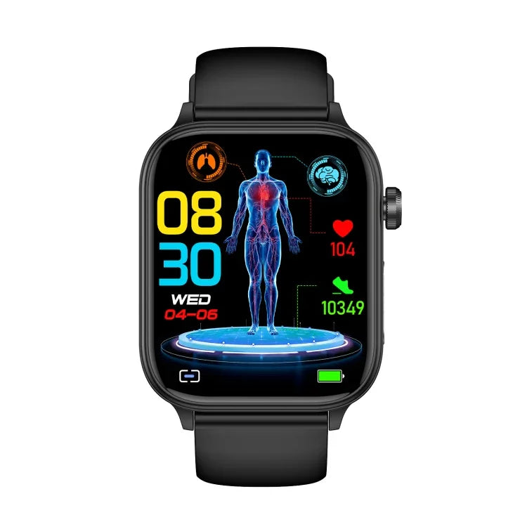 Đồng hồ thông minh ET570 màn hình màu 1.96 inch, Dây silicone, Hỗ trợ gọi Bluetooth / ECG