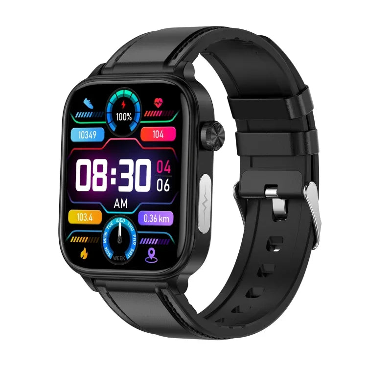 Đồng hồ thông minh ET570 màn hình màu 1.96 inch, Dây da, Hỗ trợ gọi Bluetooth / ECG
