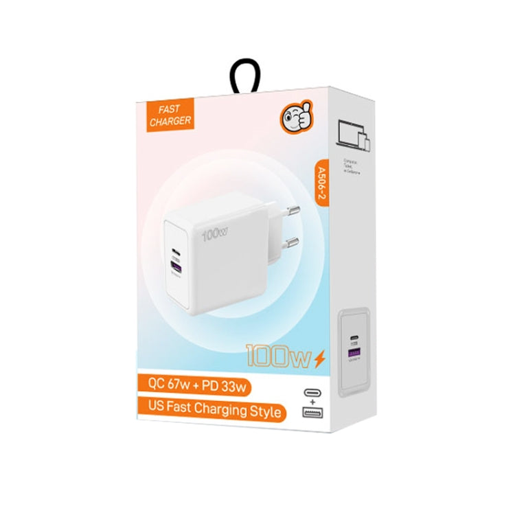 Sạc điện thoại di động USB 67W / Type-C PD 33W siêu nhanh, giao thức đầy đủ, phích cắm EU, phích cắm EU