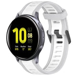 Dây đeo đồng hồ silicone hai màu họa tiết 20mm, dành cho Samsung Galaxy Watch 4 Classic 42mm, dành cho Samsung Galaxy Watch Active 2 44mm, dành cho Samsung Galaxy Watch Active 2 40mm, dành cho Samsung Galaxy Watch 42mm