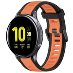 Dây đeo đồng hồ silicone hai màu họa tiết 20mm, dành cho Samsung Galaxy Watch 4 Classic 42mm, dành cho Samsung Galaxy Watch Active 2 44mm, dành cho Samsung Galaxy Watch Active 2 40mm, dành cho Samsung Galaxy Watch 42mm